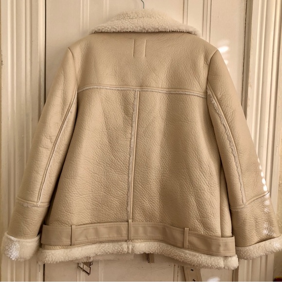 Primark Faux Leather Sherling Jacket/Coat Size Small - Picture 14 of 16